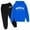 1-Blue3448, variant on WOYY Toddler Boys Casual Sweatsuits Letter Print Pullover Hoodie Joggers Set, Sizes 3-13