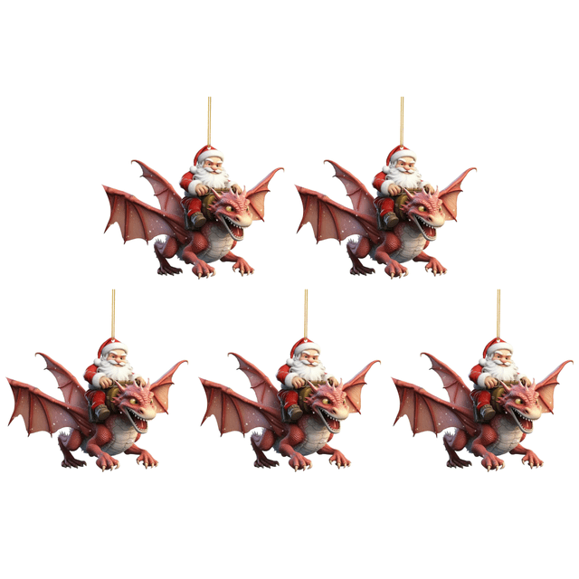 Decoración Navidad Dibujos animados Dragón Decoraciones Acrílico para Fiesta de Navidad (A)