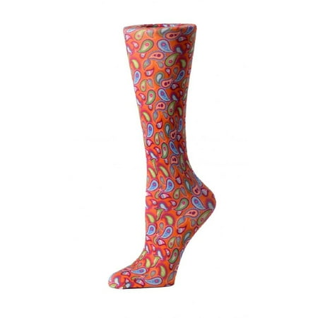 

Cutieful Compression Socks Sheer Color: Bright Paisley Size: OS