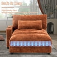 thumbnail image 5 of GNIXUU Oversized Chaise Lounge Reading Chair ,Indoor Comfy Sleeper Sofa with USB Ports, Cup & Phone Holders, Chenille Cloud Bed for Living Room, Bedroom, Office, Apartment,Orange, 5 of 7
