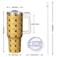 thumbnail image 3 of 40oz Pet Travel Mug – Dog Print Stainless Steel Tumbler with Leak Proof Flip Lid and Handle, Gift for Men and Women, 3 of 5