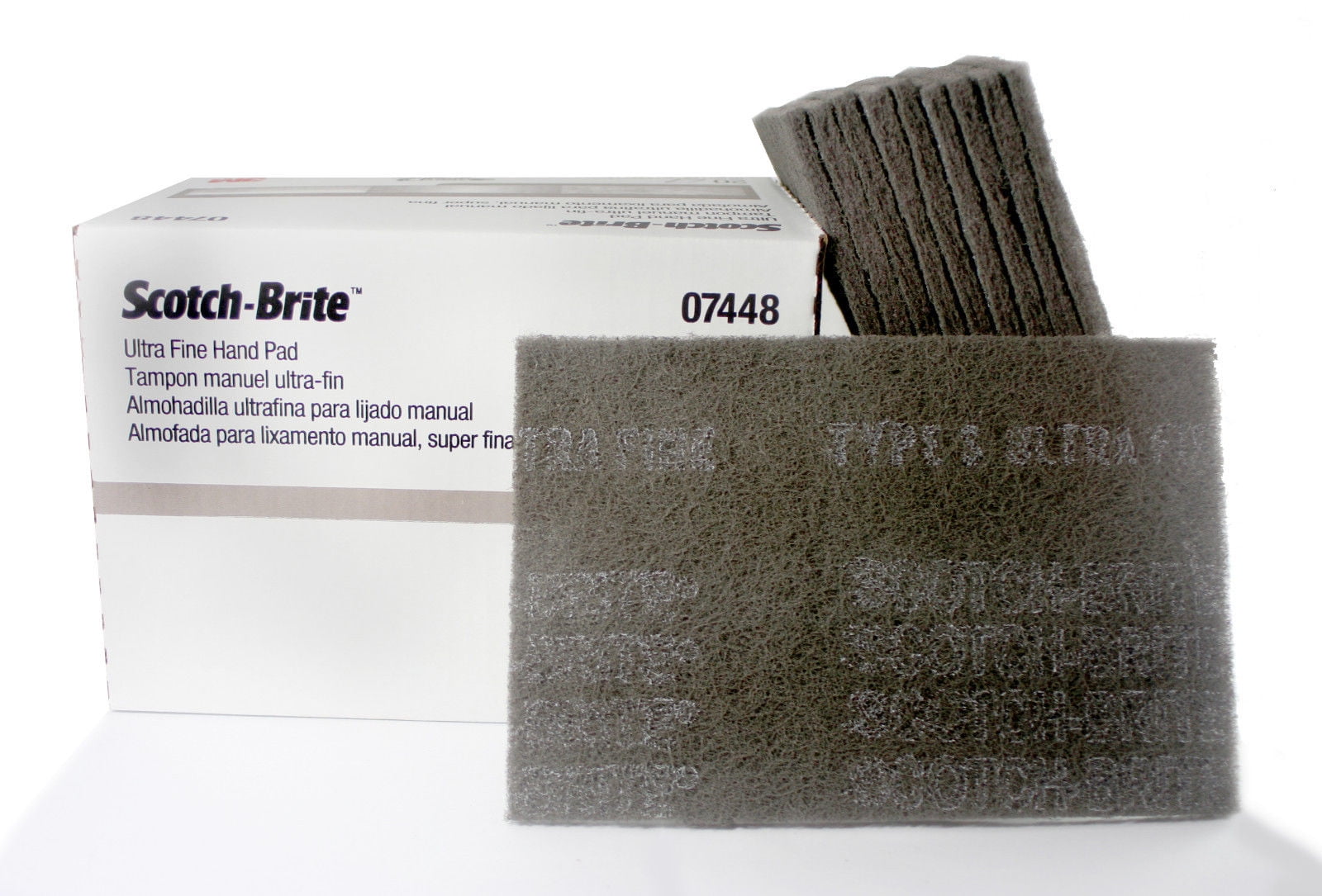 7448 Ultra Fine Grade 6 in Width x 9 in Length PRICE is per BOX 3M HP-HP Scotch-Brite Hand Pad 