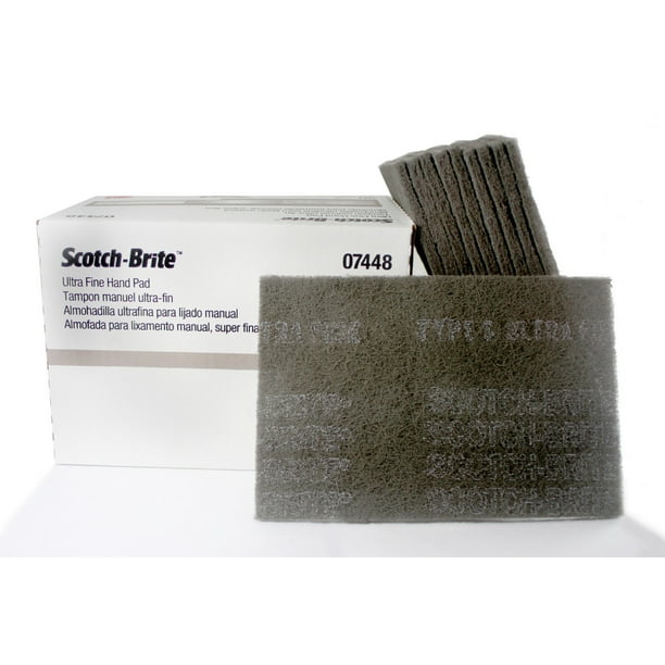 3M ScotchBrite 07448 Ultra Fine Hand Pad (10 Pads)