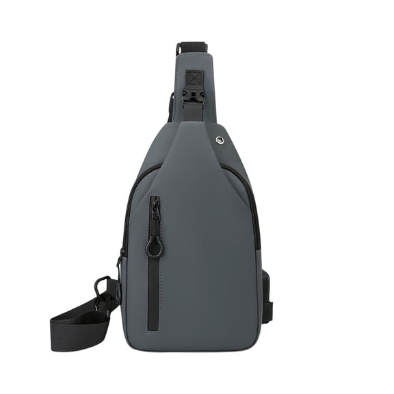 SLYNSHome Crossbody Small Sling Bag for Men, Gray Casual Chest Bag for Travel Work Sport