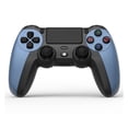 thumbnail image 1 of Controlador de juego inalámbrico doble vibración Control preciso Bluetooth Gamepad con barra de luz para PS4 camuflaje azul, 1 of 5