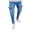 Blue, variant on FYEGRE Slim Tapered Jeans for Men Men's Distressed Straight Leg Denim Pants Comfortable Stretch Fabric for Casual Daily Wear and Versatile Outfit Pairing Blue XXL