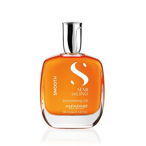 Alfaparf Milano Semi Di Lino Smooth Smoothing Oil for Frizzy and Rebel Hair - Brightens, Protects from Heat and Humidity - For Long-Lasting Frizz-Free Straight Hair, 338 fl oz