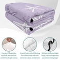 thumbnail image 4 of Quilts Twin Size, Vintage Lilac Starfish Soft Comforter Bedding Set for Bed, Summer Coastal Beach Marine Life Lightweight Quilted Bedspread with Pillow Cover(2 Pieces) for All Season, 68x86 Inch, 4 of 9