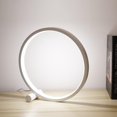 thumbnail image 4 of Lámpara táctil de cabecera Lámpara de mesa circular regulable, lámpara de escritorio de anillo moderna, luz decorativa de mesita de noche USB para lectura dormitorio y oficina, 4 of 5