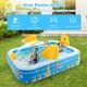 thumbnail image 4 of Piscina inflable Costway para niños pato con rociador 245 x 172 x 95 cm Azul, 4 of 10