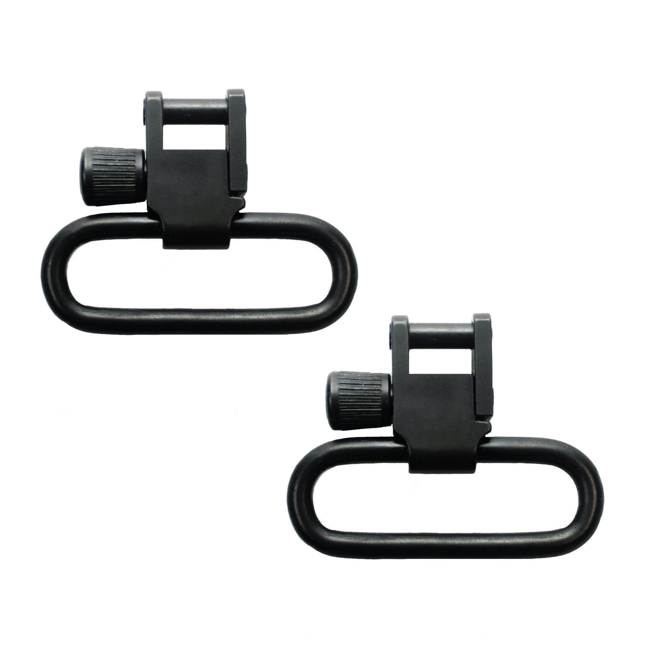 Detroit Leather Shop Pair of Black 1.25 inch TriLock Sling Swivels