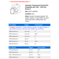 thumbnail image 2 of Automatic Transmission Overhaul Kit - Compatible with 1985 - 1990 Ford Bronco II 1986 1987 1988 1989, 2 of 2