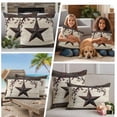 thumbnail image 5 of Texas Star Brown Outdoor Waterproof Pillow Covers, Farmhouse Berry Wooden Vintage Decorative Square Throw Pillowcase Sofa Cushion Sham for Patio/Couch/Chair, 18"x18" 2 Pack, 5 of 8