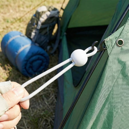 Tarp Ball Bungee Cord 6 Inch 120 PCS Bungee Tie High Elasticity Canopy Tarp Tie Down Ball for Camping Shelter Cargo Tent Pole Sun Resistant