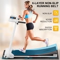 thumbnail image 2 of Tomile Foldable Treadmill for Home, 3.0HP Portable Treadmill with 300 lbs Weight Capacity for Jogging Walking, White, 2 of 6