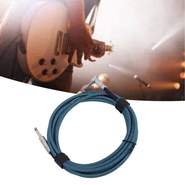 Cable De Guitarra De 6,5 Mm Cable De Instrumento Recto A ángulo Recto Cable De Amplificador De Bajo De Guitarra Para Amplificador De Bajo De Guitarra Eléctrica, 3 Metros