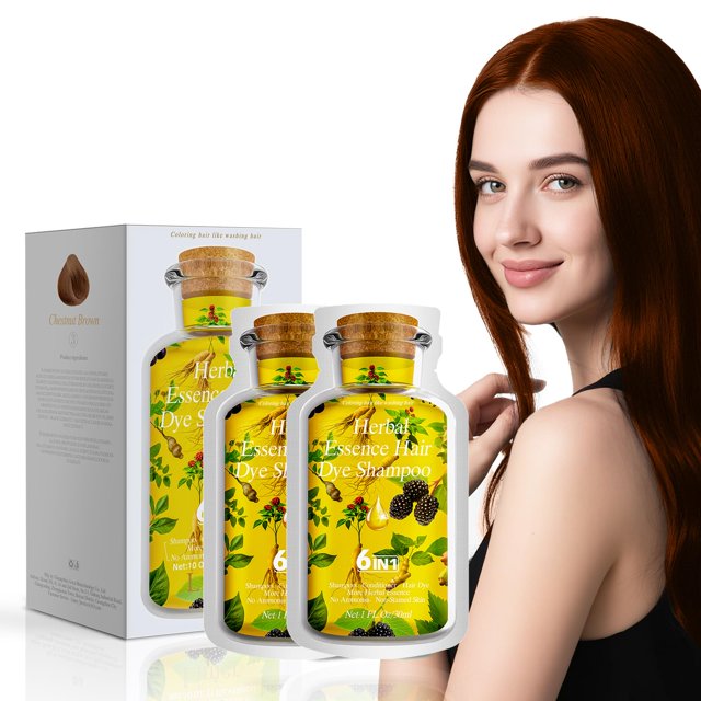 Champú colorante para cabello Bubble Hair Limer multicolor, marrón castaño x10