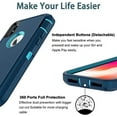 thumbnail image 4 of Entronix Heavy Duty Case Designed for iPhone X/XS Shockproof Triple Layer Rugged Case, Teal, 4 of 6