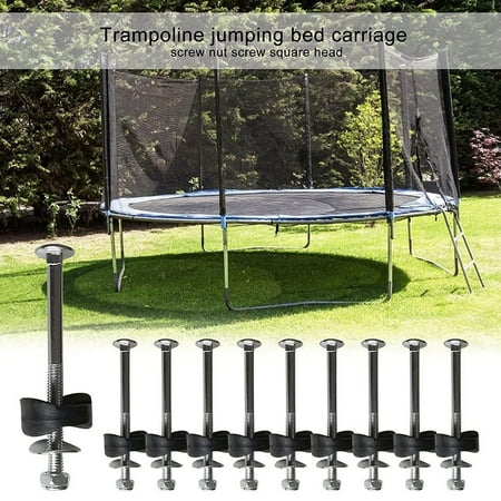 

Trampoline Screws Kits 12Pcs Galvanized Steel Trampoline Screws Fixing Accessories for Trampoline Assembly Replacement