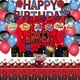thumbnail image 1 of Artículos de fiesta para fiesta de cumpleaños con temática de arañas con telón de fondo y más, 1 of 6