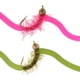 thumbnail image 3 of 5 piezas cabeza de San Juan pesca con colores Paquete 1 Cola Moscas de la pesca con mosca del gusano, 3 of 8