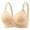 Beige, variant on 2 Pack Bras for Women Casual Breathable Striped Top Underwear Without Steel Ring Gathering Adjusting Bras