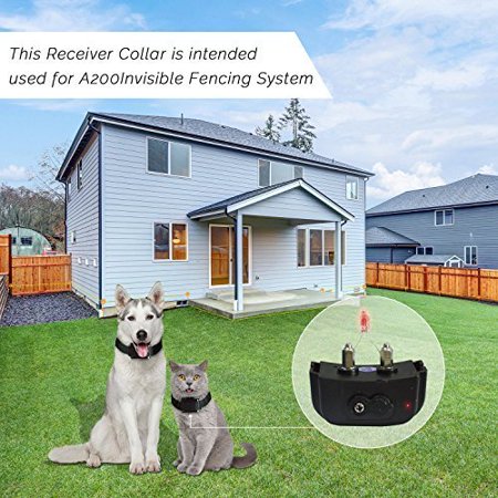 Rechargeable Collar Receiver - Pet Fence System for Pet Barrier Fencing - Invisible Outdoor Fence with Boundary Marks and Rechargeable Receiver Collar