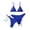 #096-Blue, variant on Women's Solid Color Bikini Swimsuit Two Piece Set Separate Top and Bottom Casual Beachwear Style