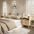 thumbnail image 4 of QinaQin 19.7 Inch Fluted Nightstand with Charging Station, 2 Drawers and Open Shelf, 4 of 8