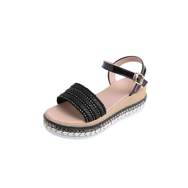 Haga Que los Zapatos Encajen Que Son Demasiado Grandes Correa de Tobillo Ajustable Sandalias de Pie Abierto con Adornos de Strass para Zapatos Negros de Mujer Primavera Verano Casual Versátil Tamaño
