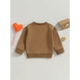 thumbnail image 4 of Bagilaanoe Toddler Baby Girl Boy Casual Sweatshirt Long Sleeve Letter Print Pullover 6M 12M 18M 24M 3T Kids Fall Loose Tee Tops, 4 of 8