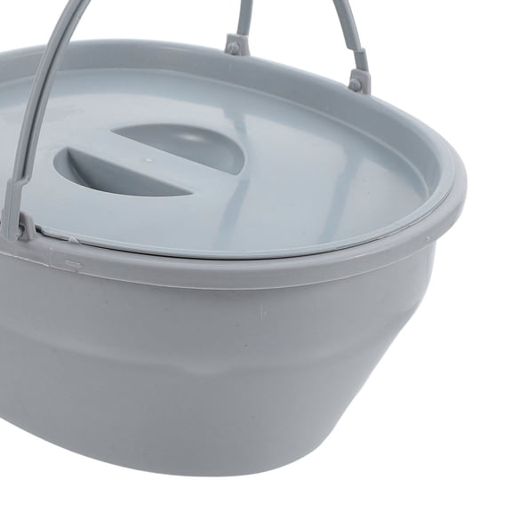 WEUVEB Travel Toilet Seat Grey Portability Versatile Application for Nursing Home 1Pcs