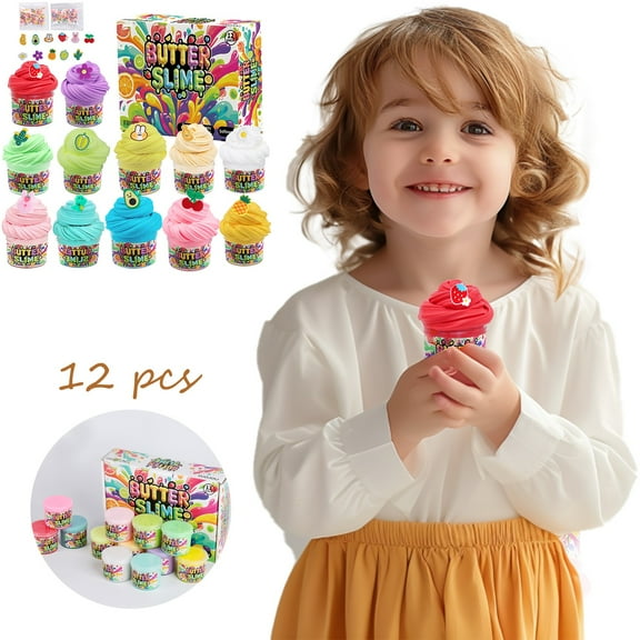 Slime Party Favors 12 Pack Bulk - Butter Slime Kits, gui gui Slime, Stocking Stuffers