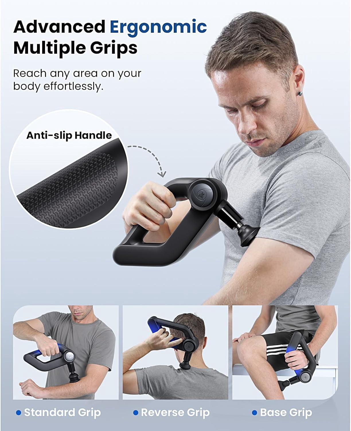 Bob and Brad Handheld D5 Pro Massage Gun,Deep Tissue Percussion Pain Relief & Muscle Relax Muscle Massage Gun with Enhanced Power for Athletes Home Gym Idea Gift