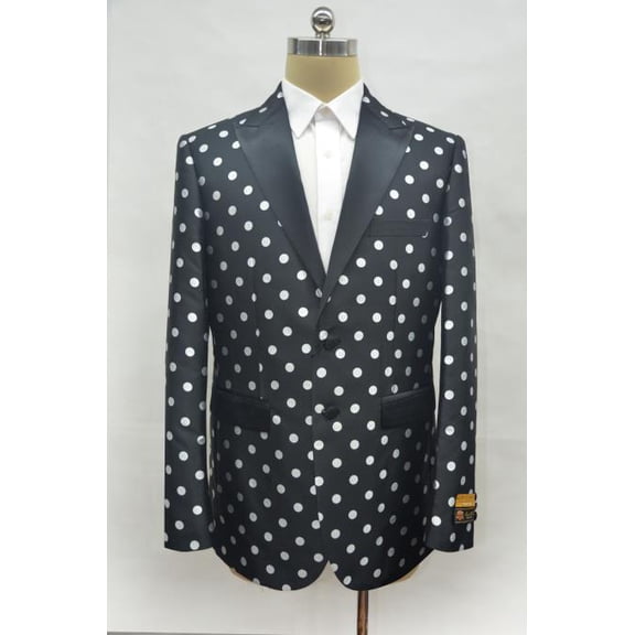 Mens Black ~ White Two Button Cheap Priced Designer Fashion Dress Casual Blazer On Sale Prom Blazer