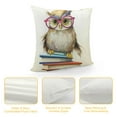 thumbnail image 4 of Nawypu  Cute Owl Books Throw Pillow Cover Modern Cushion Square Pillowcase for Sofa Bed Car Home Decorative, 4 of 5