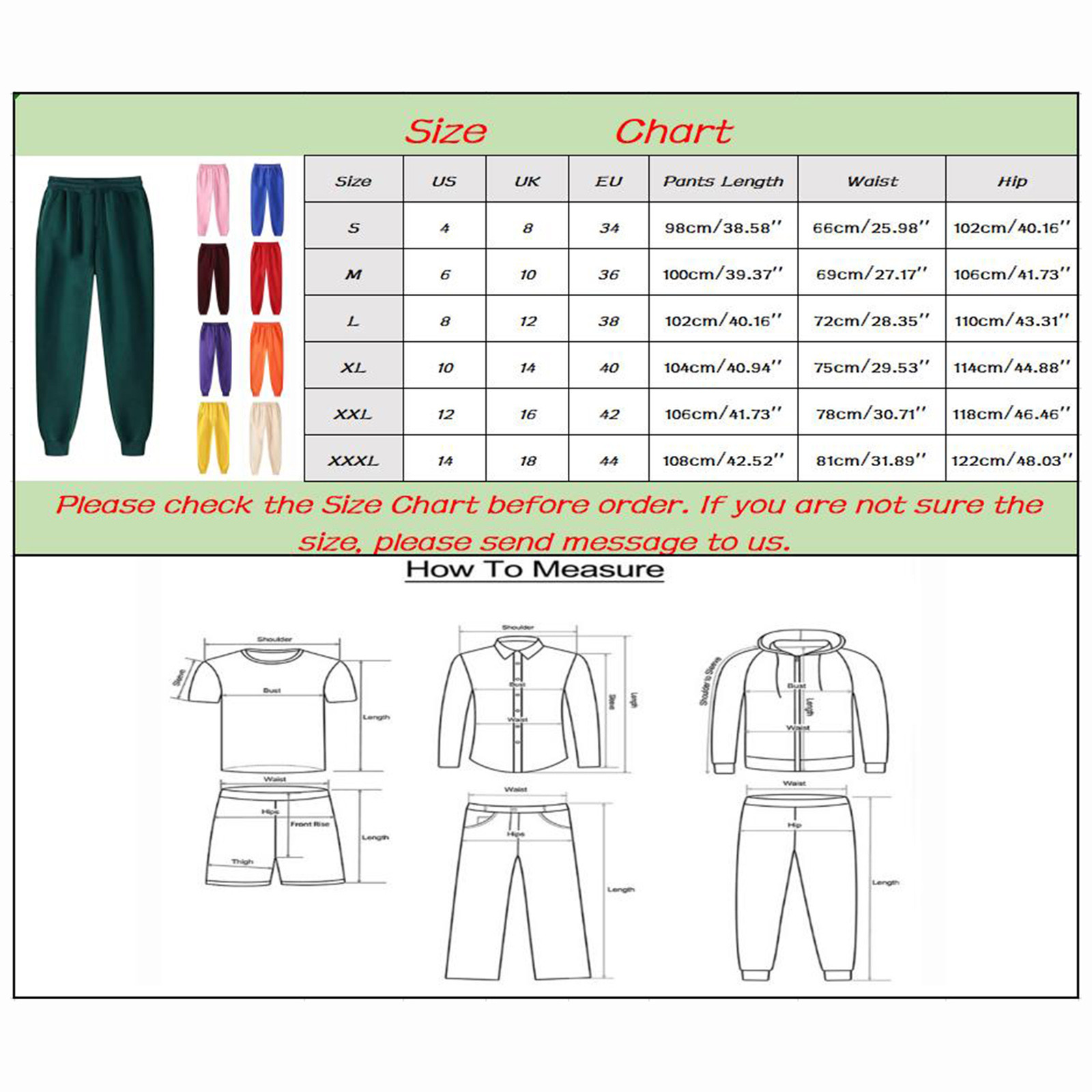 Men And Women Autumn And Winter Leisure Solid Color Pants Trousers ...