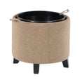 thumbnail image 5 of Convenience Concepts Designs4Comfort Oscar Storage Ottoman with Reversible Tray, Tan Fabric, 5 of 10