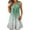 Green, variant on Elvqul Midi Dresses for Women Red Knee Length Print Summer Henley A-line Dress Sleeveless