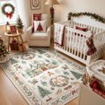thumbnail image 3 of Moynesa 5'x7' Christmas Rug, Washable Non-Slip Area Rug, Soft Vintage Holiday Rug for Living Room, Dining Room, Bedroom Xmas Accent Carpet Indoor Christmas Decor, 3 of 10