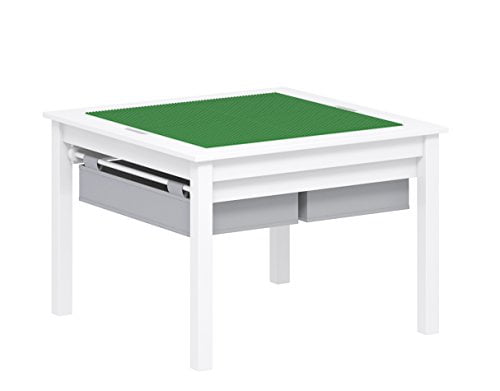 White Construction Table for Kids,Boys,Girls UTEX Kids 2-in-1 Activty Table with Storage 