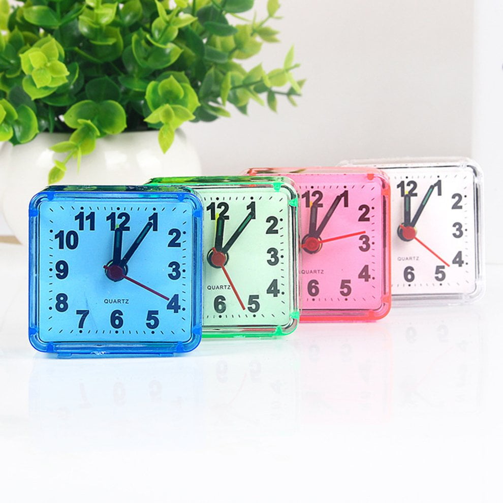 Square Crystal Alarm Clock Watch Alarm Clock Bedside Office Electronic