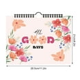 thumbnail image 3 of Last Chance Qaailabf Border Flower Theme Inspirational Notepad 12 Months English Planner Self-Discipline Punch Card Record Book, 3 of 4