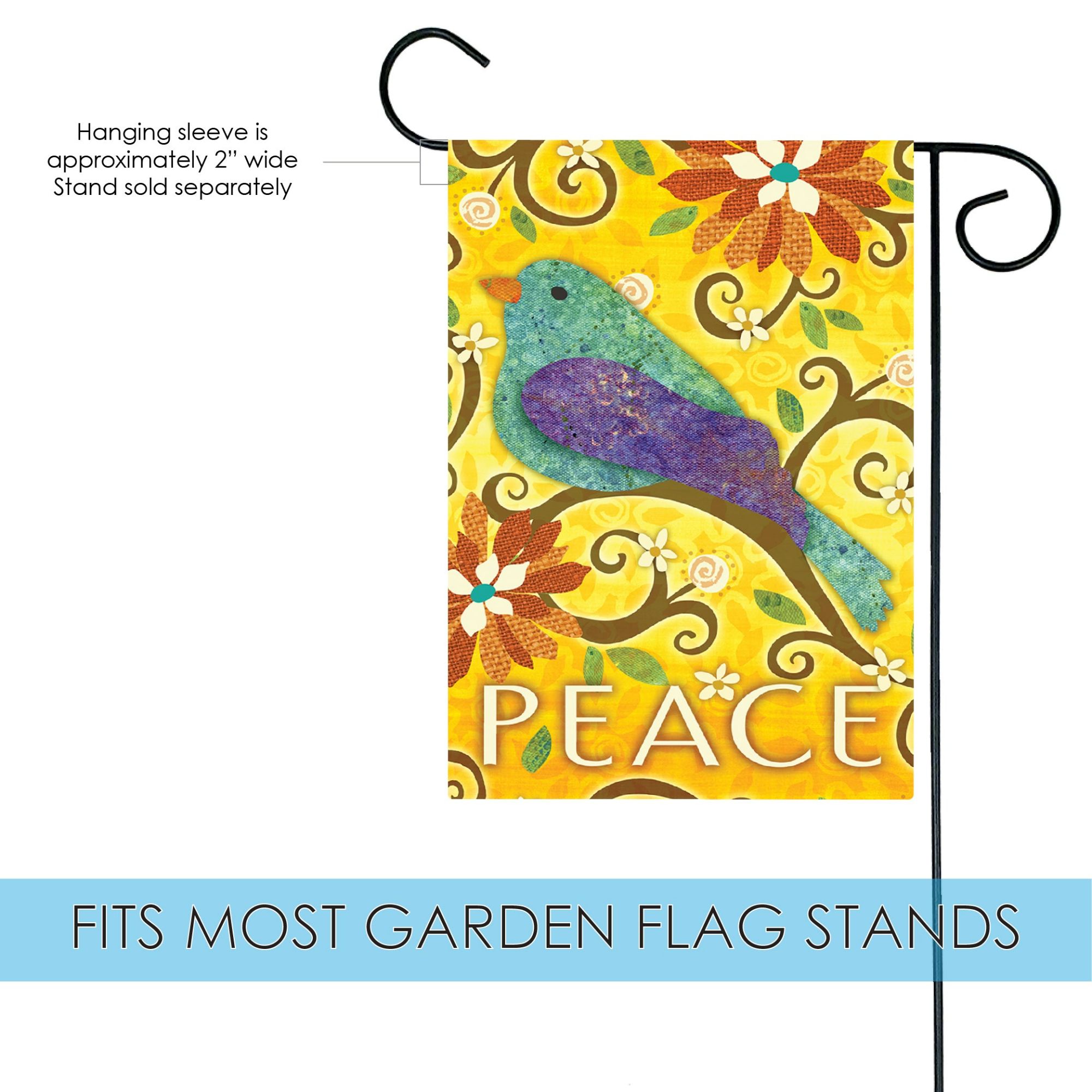 Toland Home Garden: Bandiera Decorativa Salice Piangente, 71x101 Cm, 100% Poliestere
