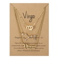 thumbnail image 1 of Twelve Constellations Gold Clavicle Necklace Set with Paper Card for Women Friendship Pendant, 1 of 3