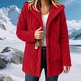 thumbnail image 5 of Perfectbot Women's Sherpa Hooded Coat, Button Down Chunky Cable Warm Winter Outerwear with Pockets, 5 of 7