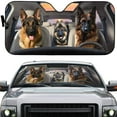 thumbnail image 2 of 3D Becgie Family Car Auto Sunshades Windshield Heat Protection, Dog Pet Lover Sun Shades Univeral Fit Cars Suv Truck, 2 of 5