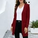 thumbnail image 1 of TaTaai Women's Casual Long Sleeve Cardigan, Solid Pocket Relaxed Blouse, All Season Daily Garment, Cold Hand Wash, Comfortable Lightweight Fit Gift, 1 of 6