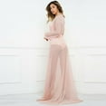 thumbnail image 4 of Robe Maxi Transparente en Chiffon pour Femmes, Cardigan à Manches Longues, Tenue de Plage, 4 of 5