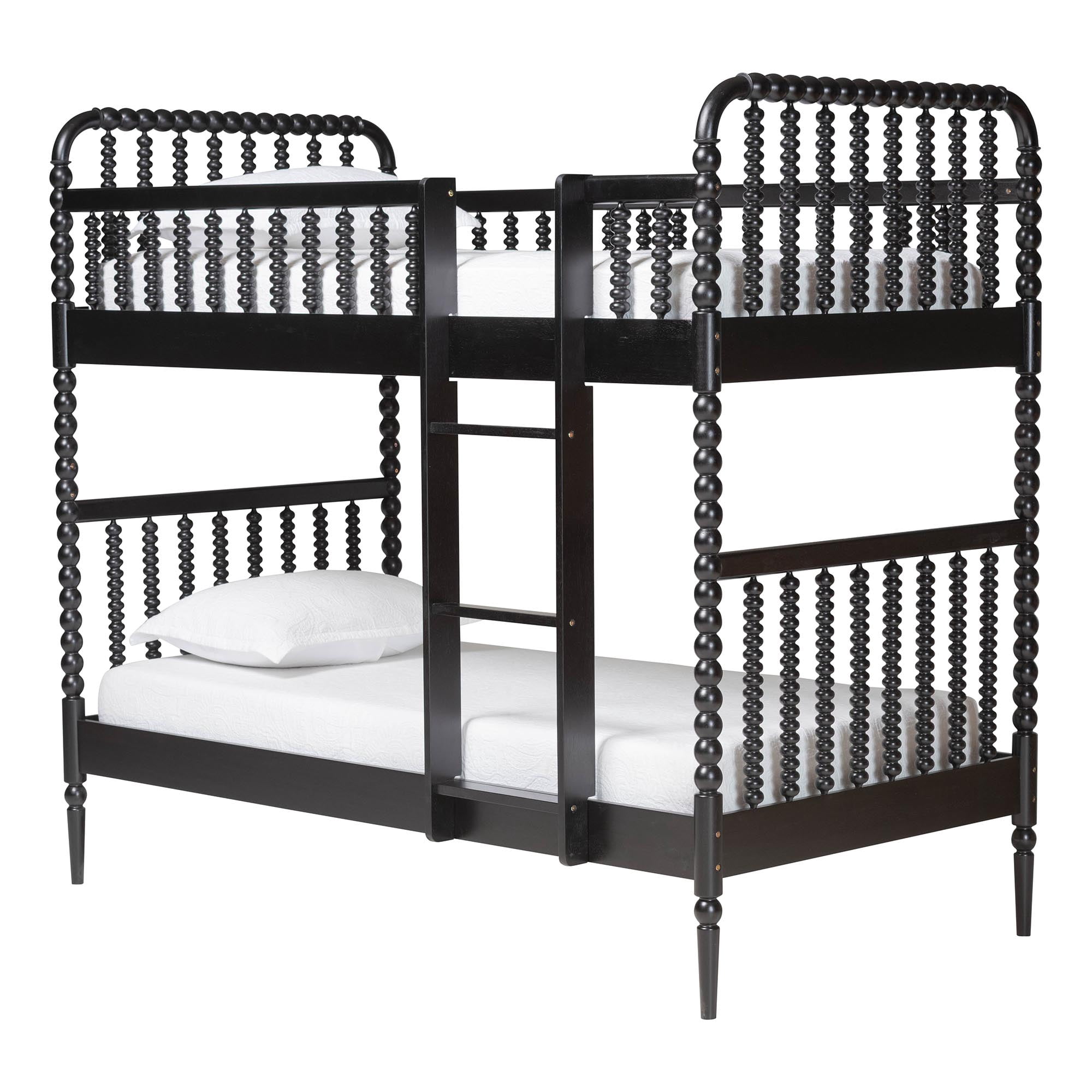 Baxton Studio Lucera Mid-Century Modern Bunk Bed, Twin, Black